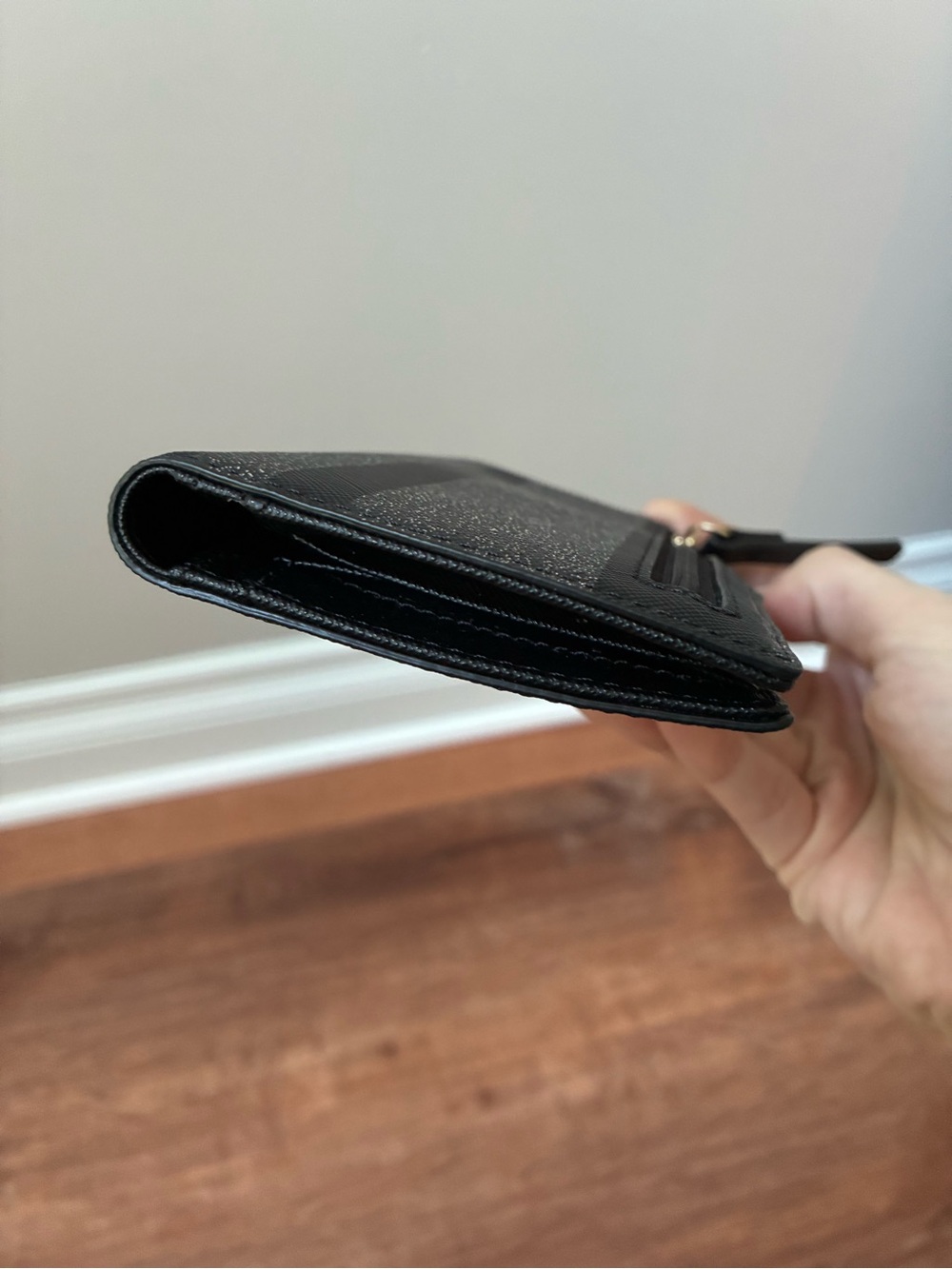 Kate Spade Black And Silver Glitter Stripe Wallet - Picture 8 of 14